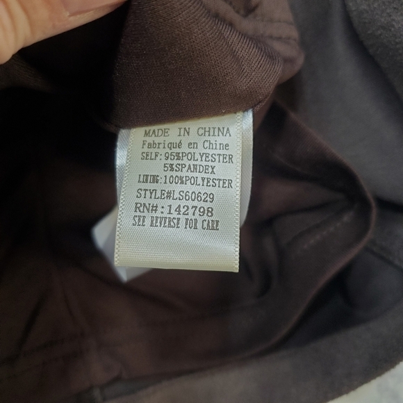 LOVE Riche Mini Skirt Womens Small Charcoal Brown Microsuede Western Embroidery - Picture 8 of 14